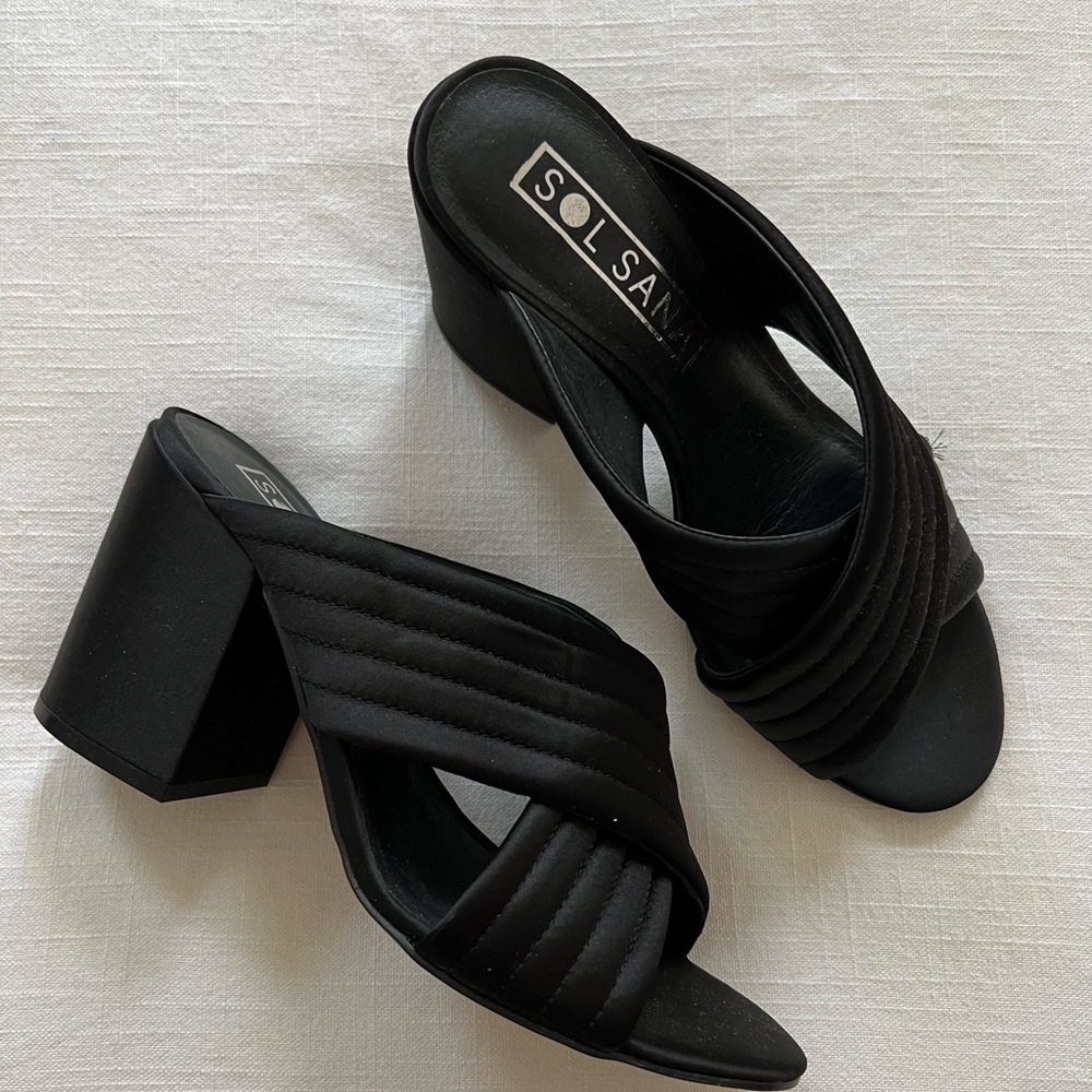 Satin Block Heel